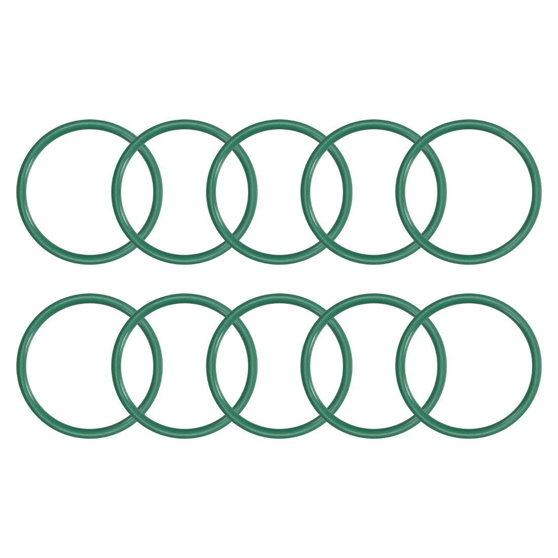 uxcell Uxcell Fluorine Rubber O Rings, 37mm OD, 32.2mm Inner Diameter, 2.4mm Width, Seal Gasket Green 10Pcs