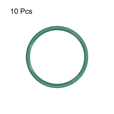 Harfington Uxcell Fluorine Rubber O Rings, 40mm OD, 35.2mm Inner Diameter, 2.4mm Width, Seal Gasket Green 10Pcs