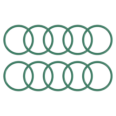 uxcell Uxcell Fluorine Rubber O Rings, 40mm OD, 35.2mm Inner Diameter, 2.4mm Width, Seal Gasket Green 10Pcs