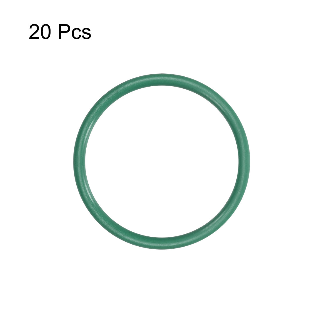 uxcell Uxcell Fluorine Rubber O Rings, 40mm OD, 35.2mm Inner Diameter, 2.4mm Width, Seal Gasket Green 20Pcs