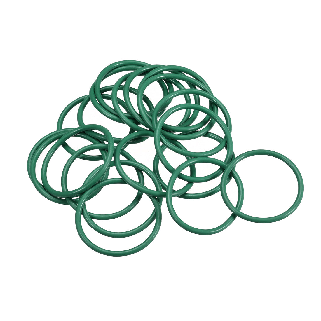 uxcell Uxcell Fluorine Rubber O Rings, 40mm OD, 35.2mm Inner Diameter, 2.4mm Width, Seal Gasket Green 20Pcs
