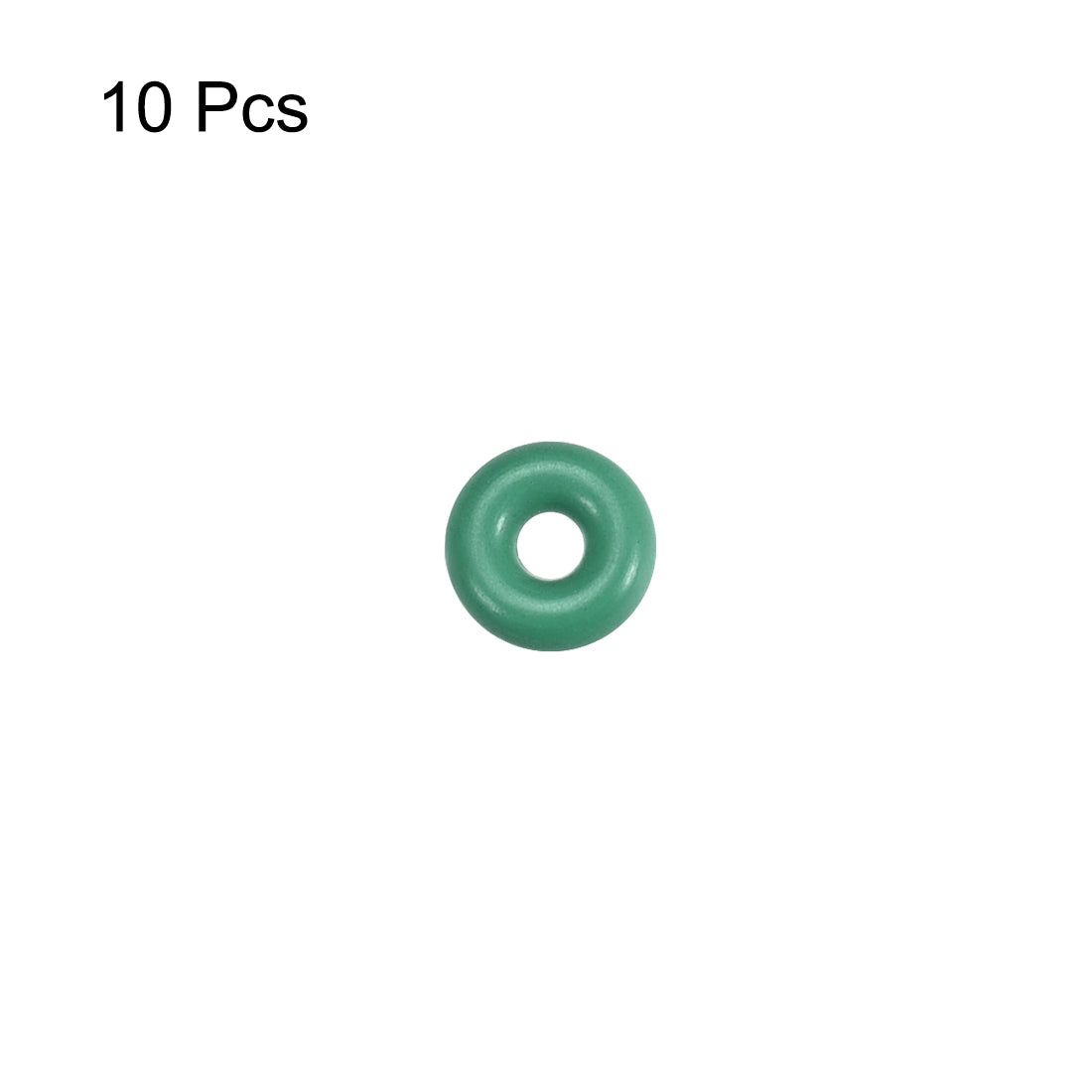uxcell Uxcell Fluorine Rubber O Rings, 5.5mm OD, 1.7mm Inner Diameter, 1.9mm Width, Seal Gasket Green 10Pcs