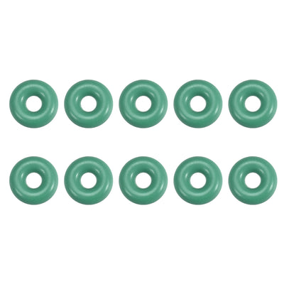uxcell Uxcell Fluorine Rubber O Rings, 5.5mm OD, 1.7mm Inner Diameter, 1.9mm Width, Seal Gasket Green 10Pcs