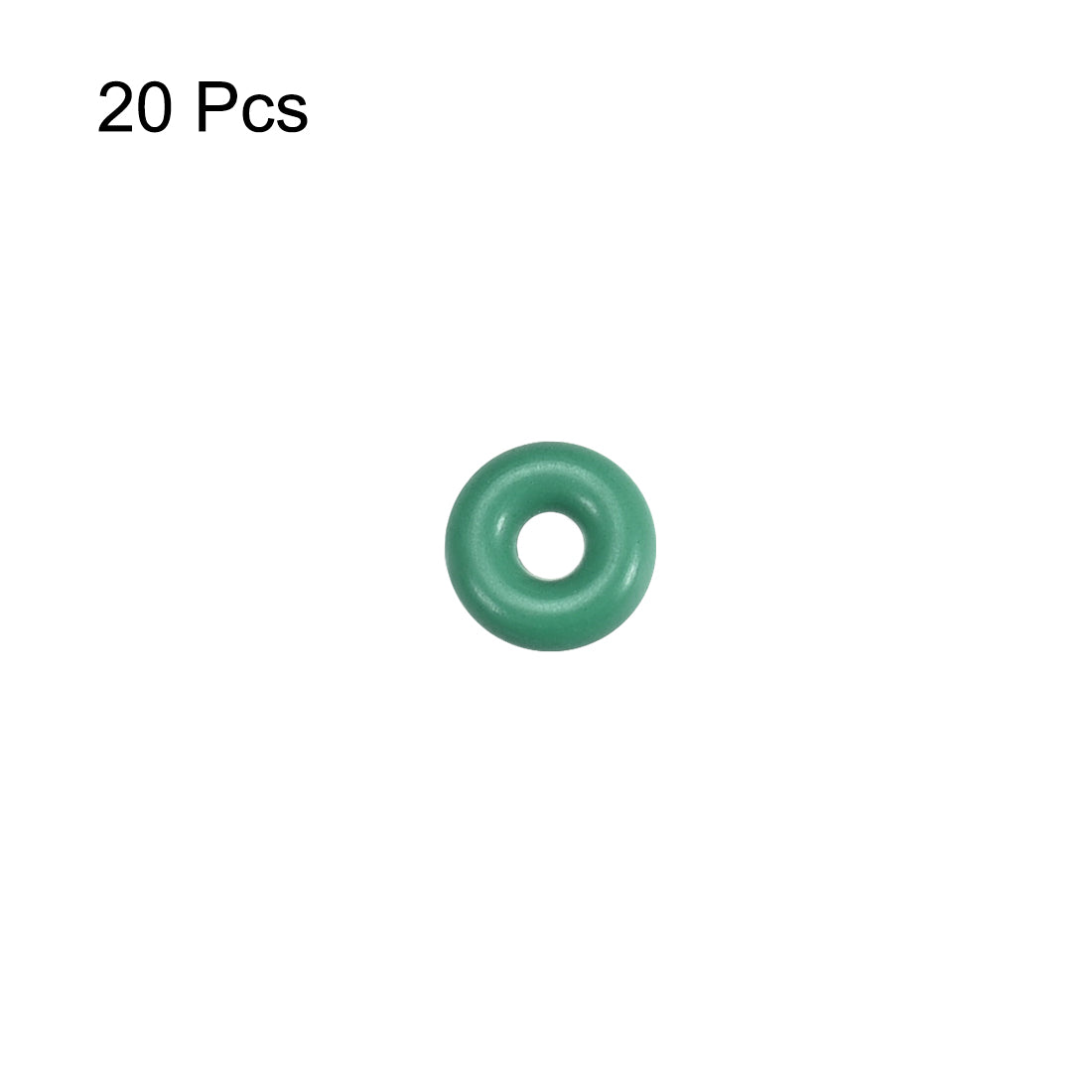 uxcell Uxcell Fluorine Rubber O Rings, 5.5mm OD, 1.7mm Inner Diameter, 1.9mm Width, Seal Gasket Green 20Pcs