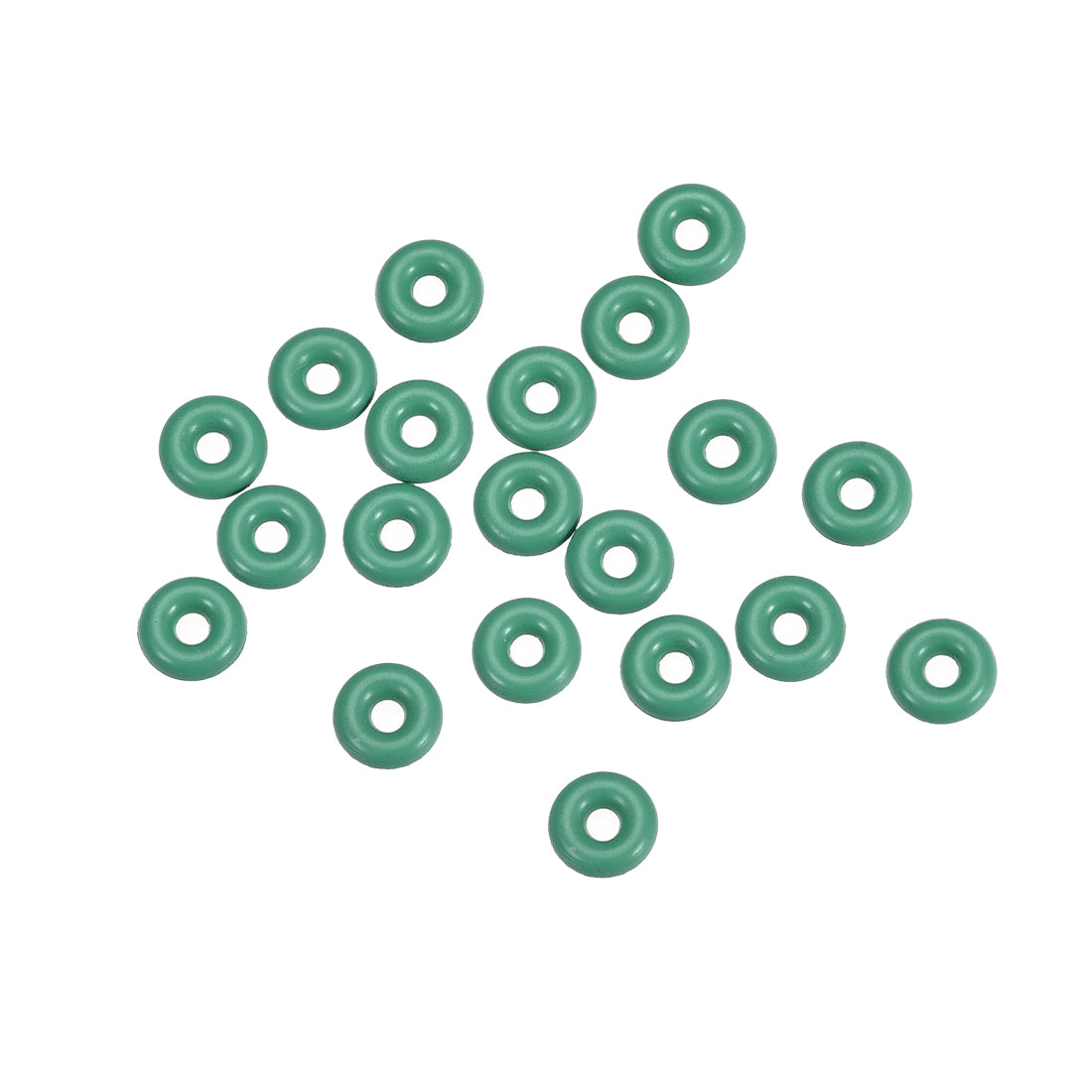 uxcell Uxcell Fluorine Rubber O Rings, 5.5mm OD, 1.7mm Inner Diameter, 1.9mm Width, Seal Gasket Green 20Pcs
