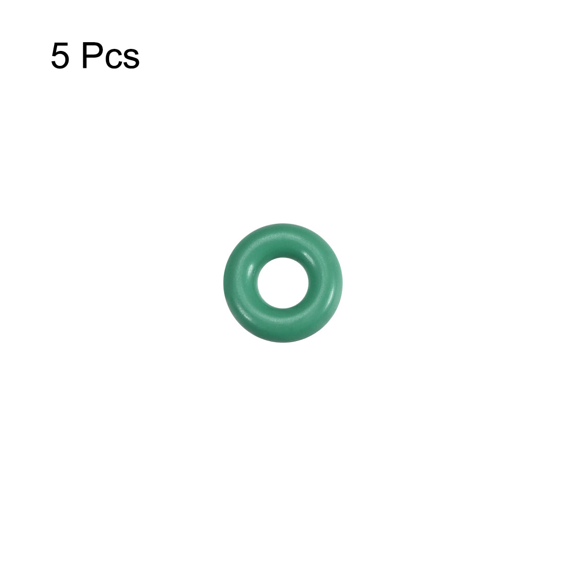 uxcell Uxcell Fluorine Rubber O Rings, 6mm OD, 2.2mm Inner Diameter, 1.9mm Width, Seal Gasket Green 5Pcs