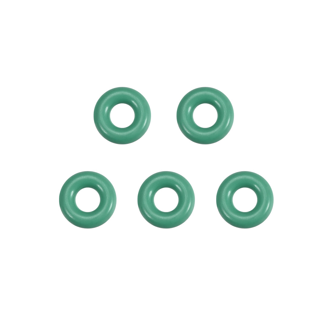 uxcell Uxcell Fluorine Rubber O Rings, 6mm OD, 2.2mm Inner Diameter, 1.9mm Width, Seal Gasket Green 5Pcs
