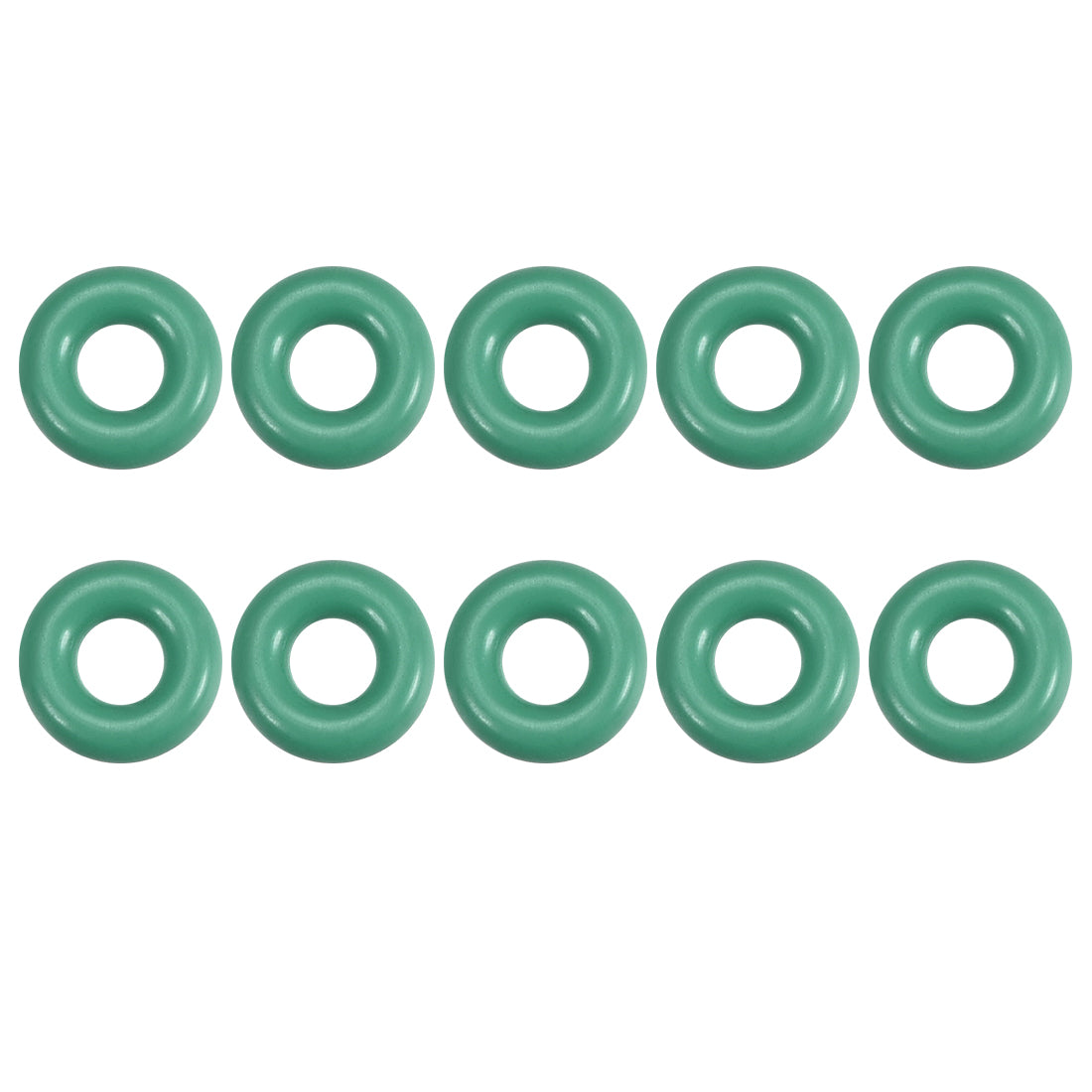 uxcell Uxcell Fluorine Rubber O Rings, 6mm OD, 2.2mm Inner Diameter, 1.9mm Width, Seal Gasket Green 10Pcs