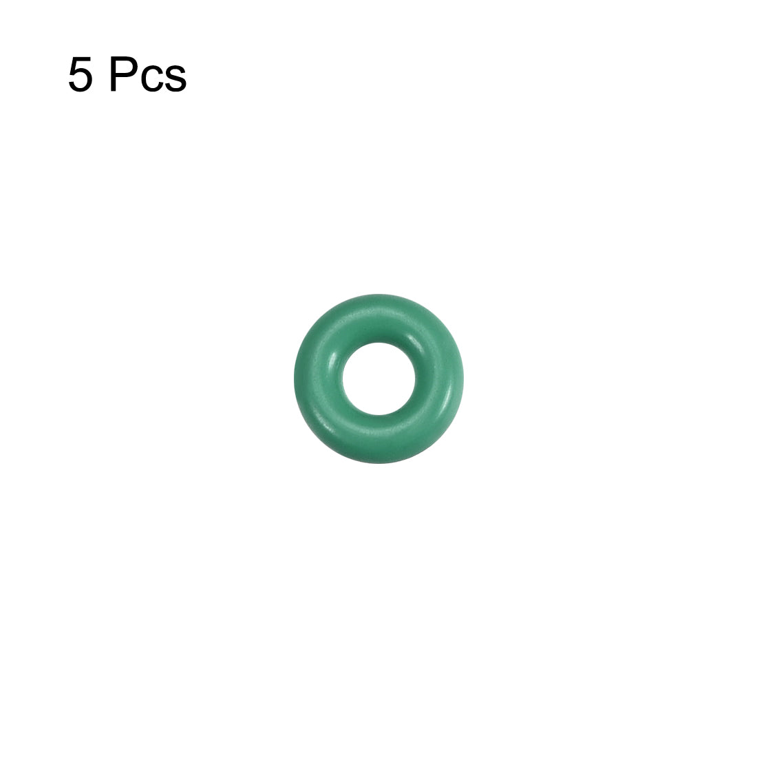 uxcell Uxcell Fluorine Rubber O Rings, 6.5mm OD, 2.7mm Inner Diameter, 1.9mm Width, Seal Gasket Green 5Pcs