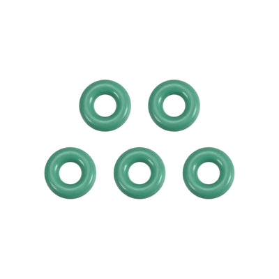 uxcell Uxcell Fluorine Rubber O Rings, 6.5mm OD, 2.7mm Inner Diameter, 1.9mm Width, Seal Gasket Green 5Pcs