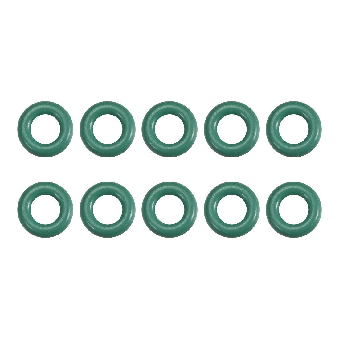 uxcell Uxcell Fluorine Rubber O Rings, 8.5mm OD, 4.7mm Inner Diameter, 1.9mm Width, Seal Gasket Green 10Pcs