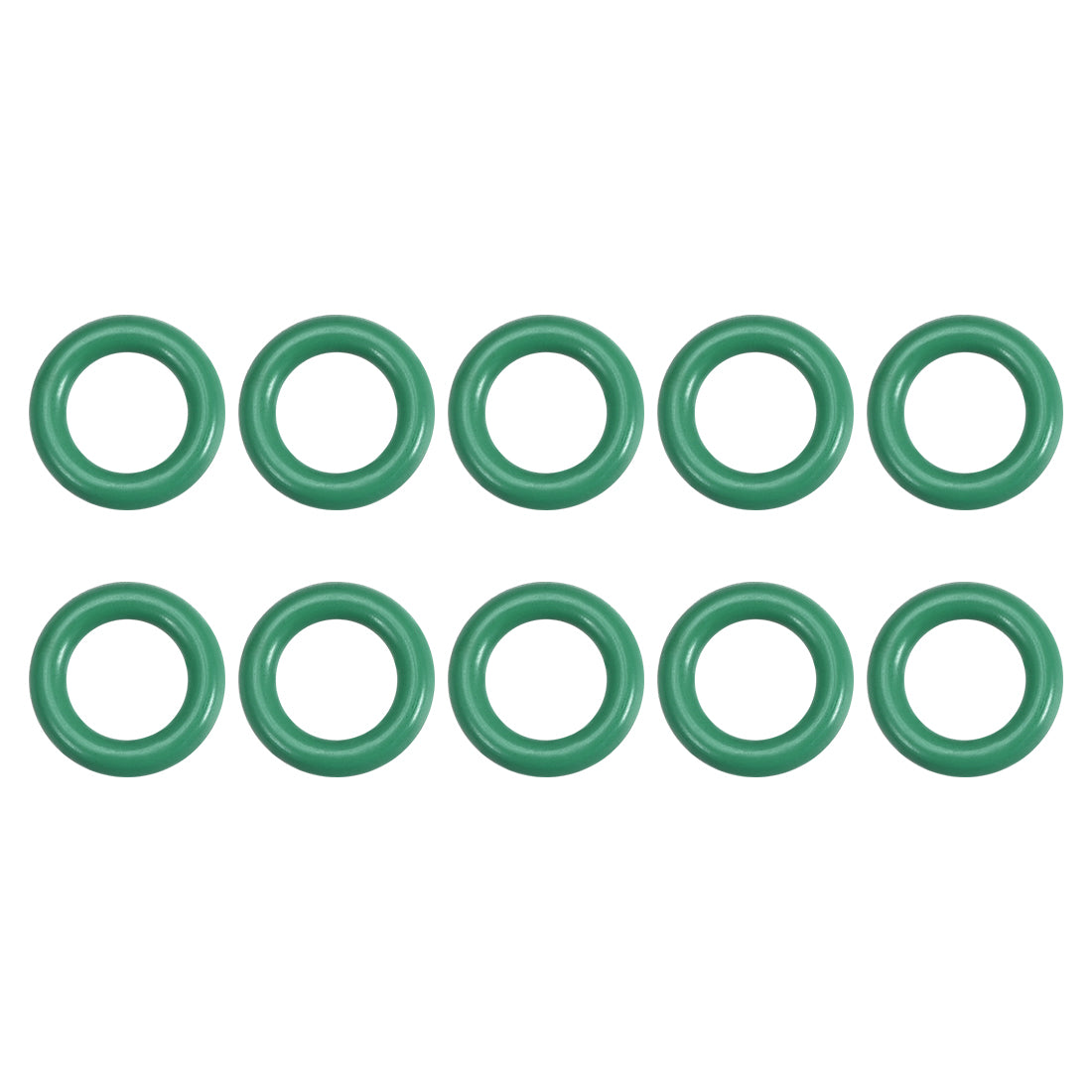 uxcell Uxcell Fluorine Rubber O Rings, 10mm OD, 6.2mm Inner Diameter, 1.9mm Width, Seal Gasket Green 10Pcs
