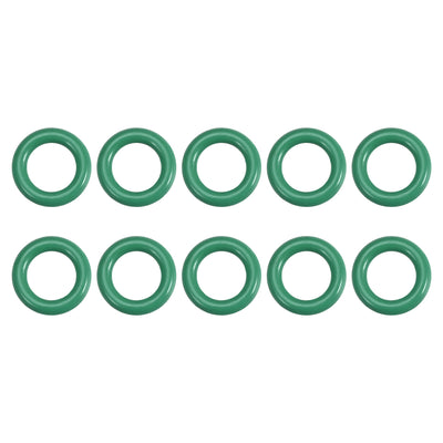 uxcell Uxcell Fluorine Rubber O Rings, 10mm OD, 6.2mm Inner Diameter, 1.9mm Width, Seal Gasket Green 10Pcs