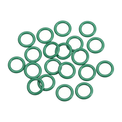 uxcell Uxcell Fluorine Rubber O Rings, 11.5mm OD, 7.7mm Inner Diameter, 1.9mm Width, Seal Gasket Green 20Pcs