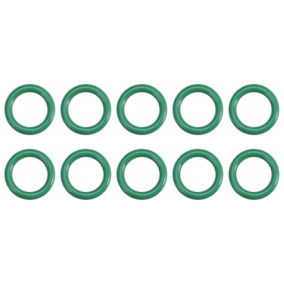 uxcell Uxcell Fluorine Rubber O Rings, 13mm OD, 9.2mm Inner Diameter, 1.9mm Width, Seal Gasket Green 10Pcs