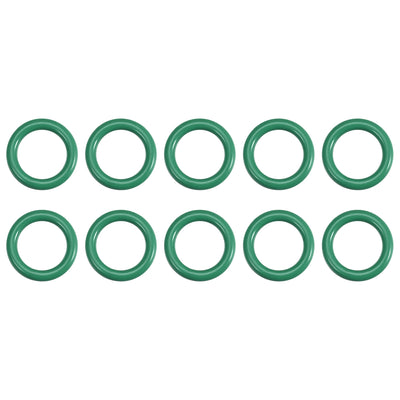 uxcell Uxcell Fluorine Rubber O Rings, 13mm OD, 9.2mm Inner Diameter, 1.9mm Width, Seal Gasket Green 10Pcs