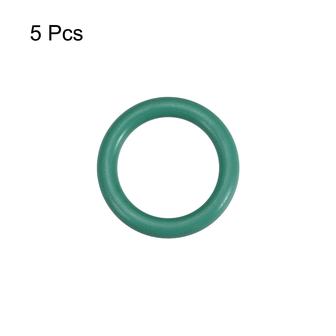 uxcell Uxcell Fluorine Rubber O Rings, 15mm OD, 11.2mm Inner Diameter, 1.9mm Width, Seal Gasket Green 5Pcs