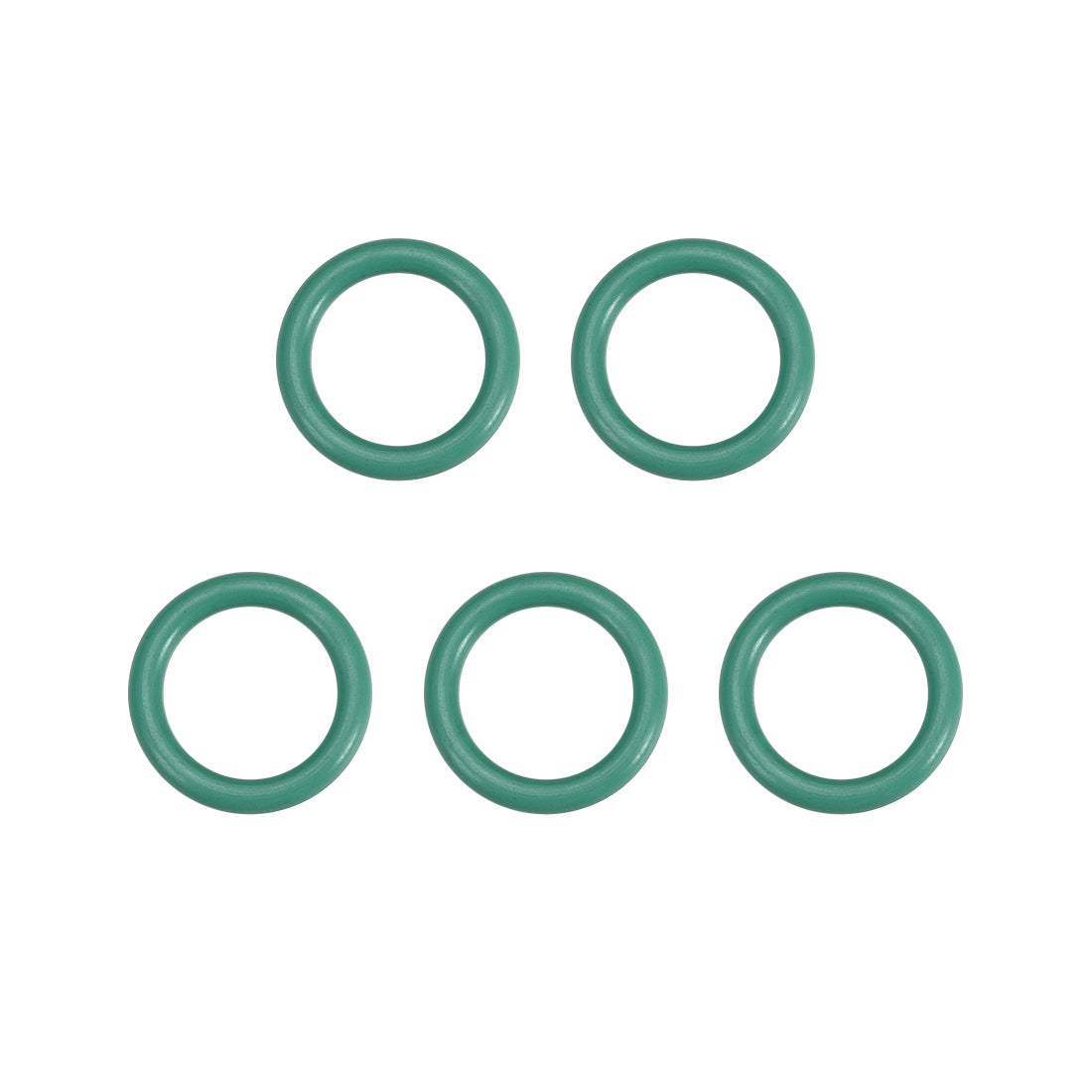 uxcell Uxcell Fluorine Rubber O Rings, 15mm OD, 11.2mm Inner Diameter, 1.9mm Width, Seal Gasket Green 5Pcs