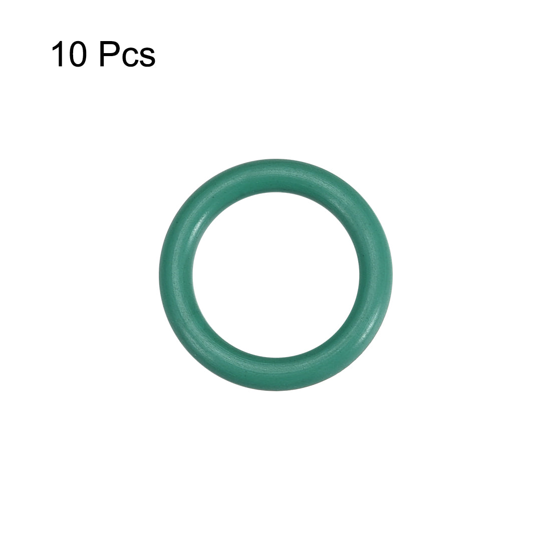 uxcell Uxcell Fluorine Rubber O Rings, 15mm OD, 11.2mm Inner Diameter, 1.9mm Width, Seal Gasket Green 10Pcs