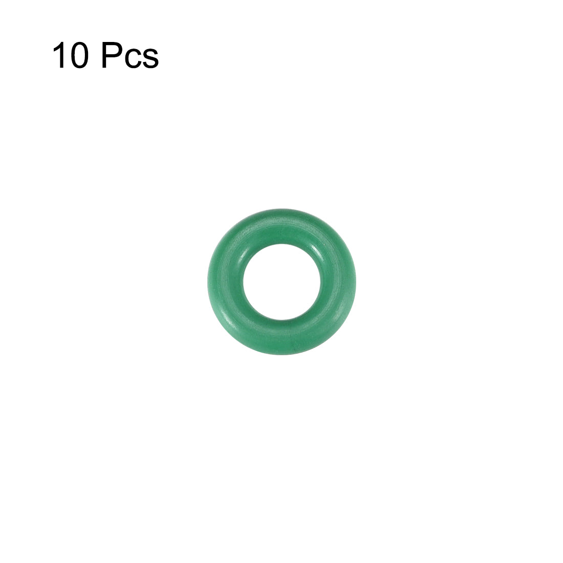 uxcell Uxcell Fluorine Rubber O Rings, 8mm OD, 4mm Inner Diameter, 2mm Width, Seal Gasket Green 10Pcs