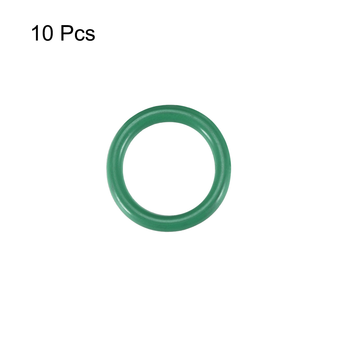 uxcell Uxcell Fluorine Rubber O Rings, 15mm OD, 11mm Inner Diameter, 2mm Width, Seal Gasket Green 10Pcs