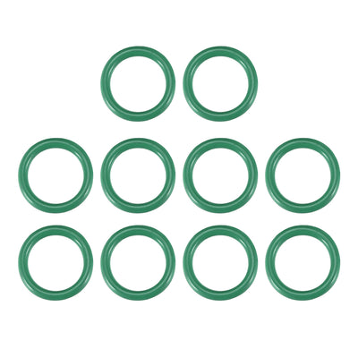uxcell Uxcell Fluorine Rubber O Rings, 16mm OD, 12mm Inner Diameter, 2mm Width, Seal Gasket Green 10Pcs