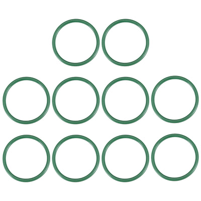 uxcell Uxcell Fluorine Rubber O Rings, 25mm OD, 21mm Inner Diameter, 2mm Width, Seal Gasket Green 10Pcs