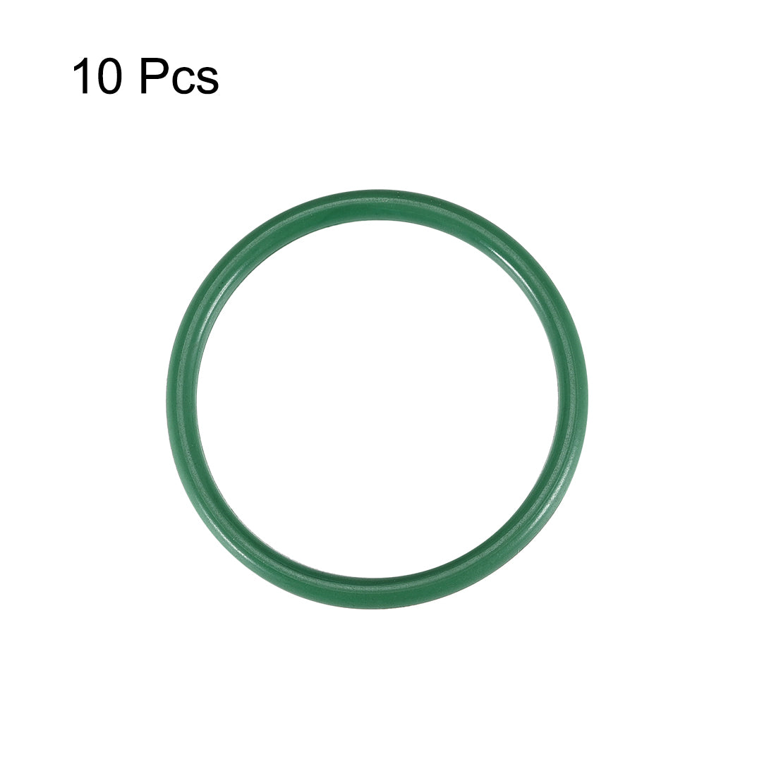 uxcell Uxcell Fluorine Rubber O Rings, 28mm OD, 24mm Inner Diameter, 2mm Width, Seal Gasket Green 10Pcs