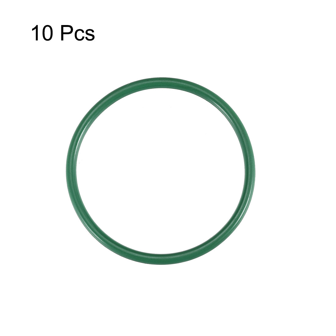 uxcell Uxcell Fluorine Rubber O Rings, 40mm OD, 36mm Inner Diameter, 2mm Width, Seal Gasket Green 10Pcs