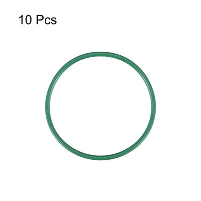 Harfington Uxcell Fluorine Rubber O Rings, 41mm OD, 37mm Inner Diameter, 2mm Width, Seal Gasket Green 10Pcs