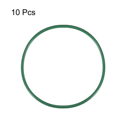Harfington Uxcell Fluorine Rubber O Rings, 55mm OD, 51mm Inner Diameter, 2mm Width, Seal Gasket Green 10Pcs