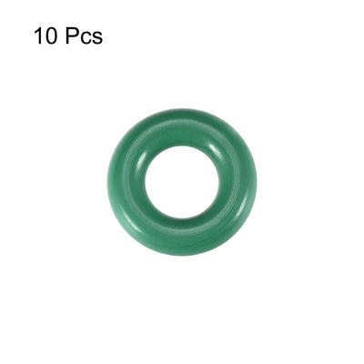 Harfington Uxcell Fluorine Rubber O Rings, 12mm OD, 5.8mm Inner Diameter, 3.1mm Width, Seal Gasket Green 10Pcs