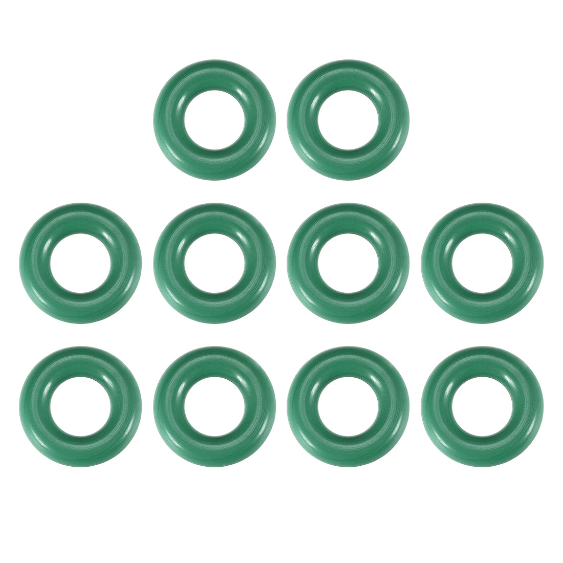 uxcell Uxcell Fluorine Rubber O Rings, 12mm OD, 5.8mm Inner Diameter, 3.1mm Width, Seal Gasket Green 10Pcs
