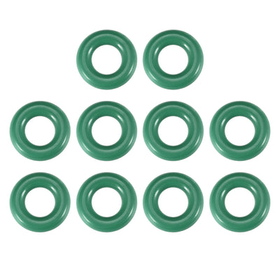 uxcell Uxcell Fluorine Rubber O Rings, 12mm OD, 5.8mm Inner Diameter, 3.1mm Width, Seal Gasket Green 10Pcs