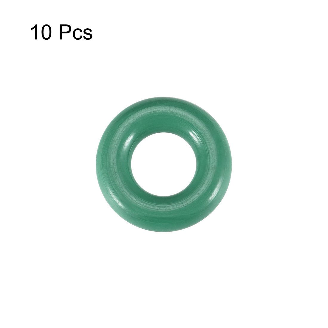 uxcell Uxcell Fluorine Rubber O Rings, 14mm OD, 7.8mm Inner Diameter, 3.1mm Width, Seal Gasket Green 10Pcs