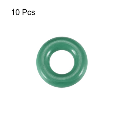 Harfington Uxcell Fluorine Rubber O Rings, 14mm OD, 7.8mm Inner Diameter, 3.1mm Width, Seal Gasket Green 10Pcs