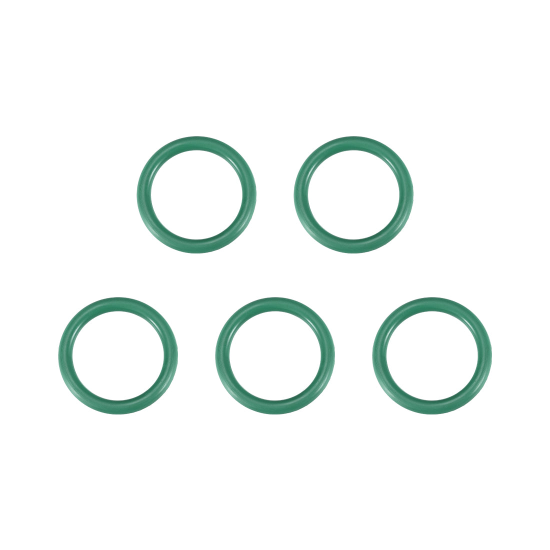 uxcell Uxcell Fluorine Rubber O Rings, 22mm OD, 15.8mm Inner Diameter, 3.1mm Width, Seal Gasket Green 5Pcs