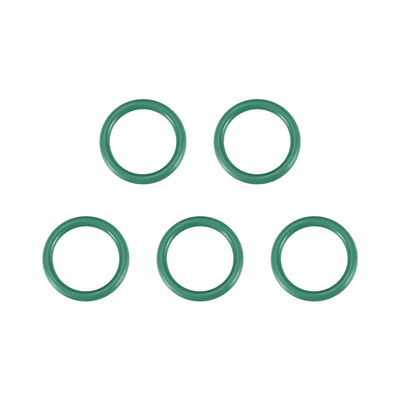 uxcell Uxcell Fluorine Rubber O Rings, 22mm OD, 15.8mm Inner Diameter, 3.1mm Width, Seal Gasket Green 5Pcs