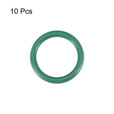 Harfington Uxcell Fluorine Rubber O Rings, 22mm OD, 15.8mm Inner Diameter, 3.1mm Width, Seal Gasket Green 10Pcs