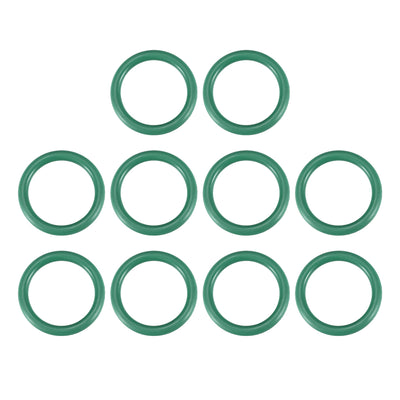 uxcell Uxcell Fluorine Rubber O Rings, 22mm OD, 15.8mm Inner Diameter, 3.1mm Width, Seal Gasket Green 10Pcs