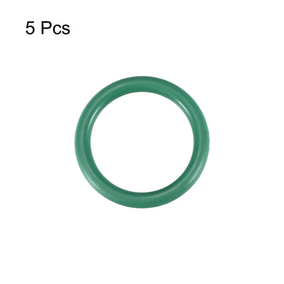 Harfington Uxcell Fluorine Rubber O Rings, 24mm OD, 17.8mm Inner Diameter, 3.1mm Width, Seal Gasket Green 5Pcs