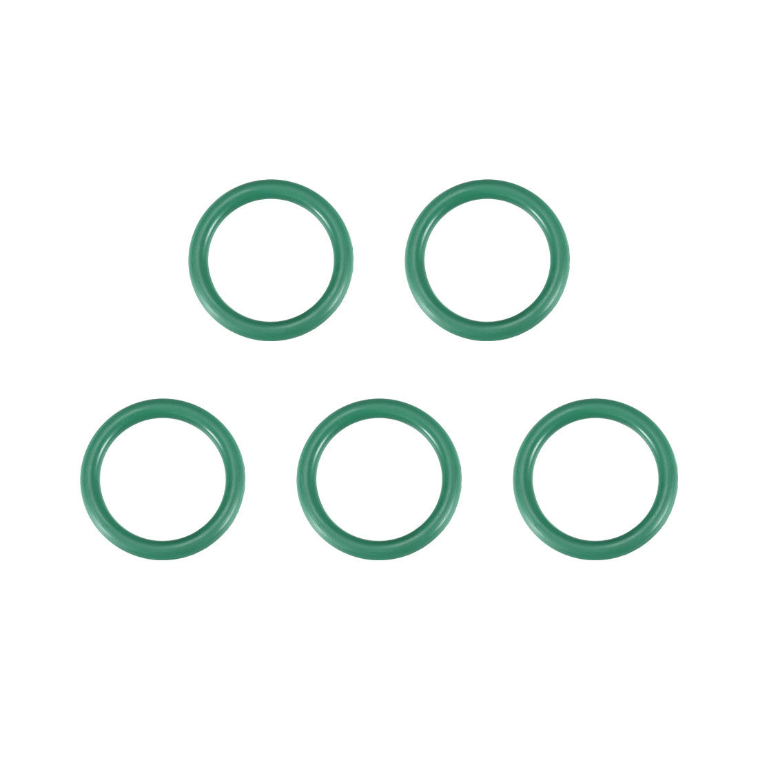 uxcell Uxcell Fluorine Rubber O Rings, 24mm OD, 17.8mm Inner Diameter, 3.1mm Width, Seal Gasket Green 5Pcs