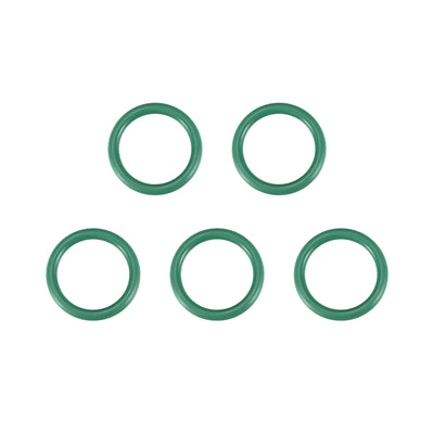 uxcell Uxcell Fluorine Rubber O Rings, 24mm OD, 17.8mm Inner Diameter, 3.1mm Width, Seal Gasket Green 5Pcs