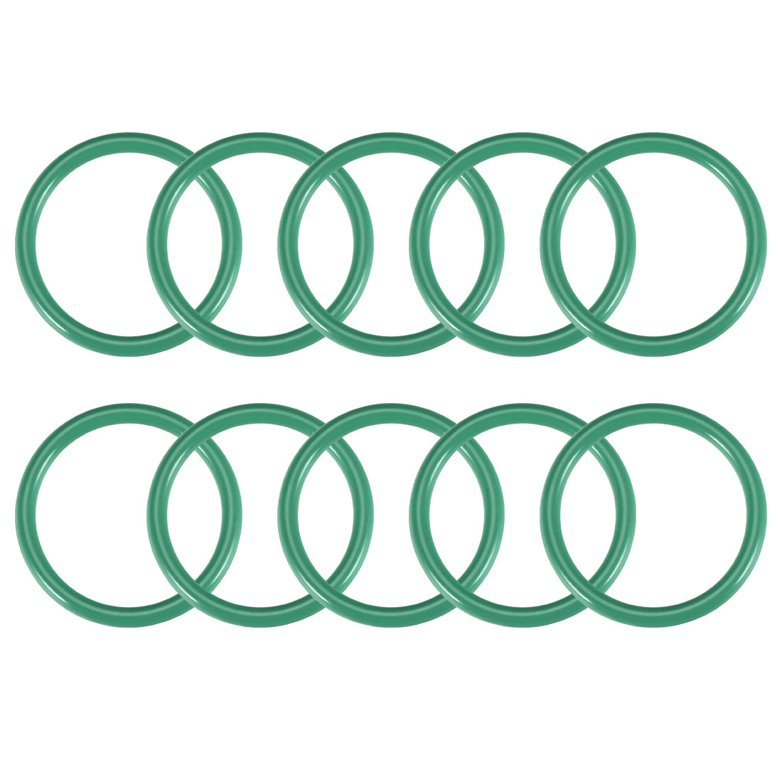 uxcell Uxcell Fluorine Rubber O Rings, 34mm OD, 27.8mm Inner Diameter, 3.1mm Width, Seal Gasket Green 10Pcs