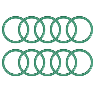 uxcell Uxcell Fluorine Rubber O Rings, 34mm OD, 27.8mm Inner Diameter, 3.1mm Width, Seal Gasket Green 10Pcs