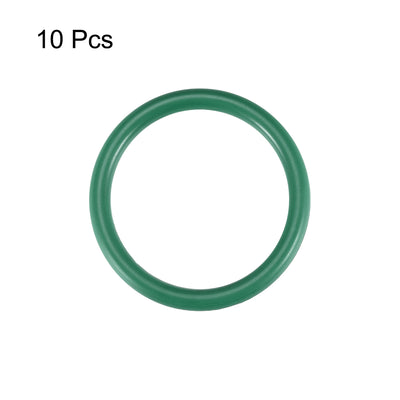 Harfington Uxcell Fluorine Rubber O Rings, 36mm OD, 29.8mm Inner Diameter, 3.1mm Width, Seal Gasket Green 10Pcs