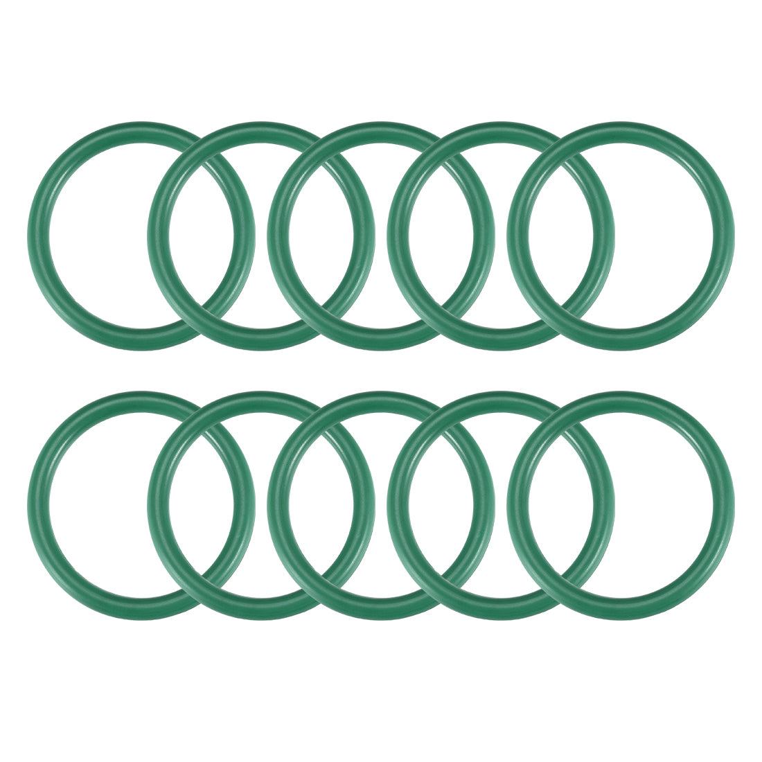 uxcell Uxcell Fluorine Rubber O Rings, 37mm OD, 30.8mm Inner Diameter, 3.1mm Width, Seal Gasket Green 10Pcs