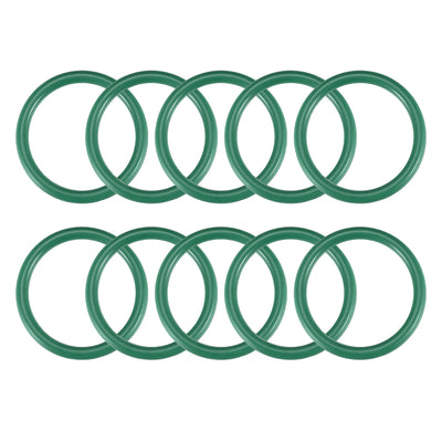 uxcell Uxcell Fluorine Rubber O Rings, 37mm OD, 30.8mm Inner Diameter, 3.1mm Width, Seal Gasket Green 10Pcs