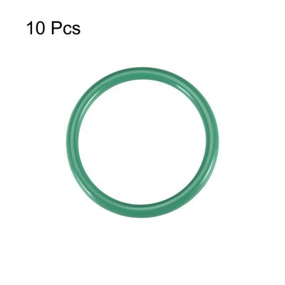 Harfington Uxcell Fluorine Rubber O Rings, 38mm OD, 31.8mm Inner Diameter, 3.1mm Width, Seal Gasket Green 10Pcs