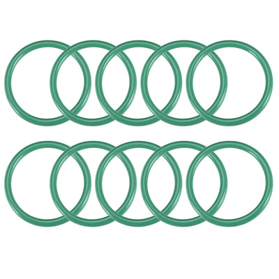 uxcell Uxcell Fluorine Rubber O Rings, 38mm OD, 31.8mm Inner Diameter, 3.1mm Width, Seal Gasket Green 10Pcs